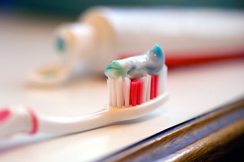 The FDA has banned the antibacterial chemical triclosan from soap. But it still allows it as an ingredient in toothpaste.