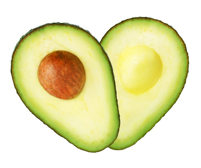 Heart shaped avocado