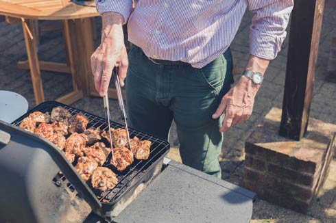 Man Grilling Out