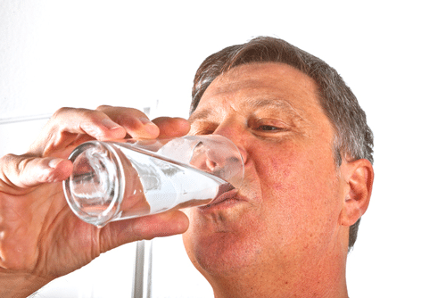 Man Drinking Water