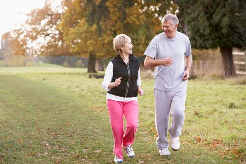 Seniors walking