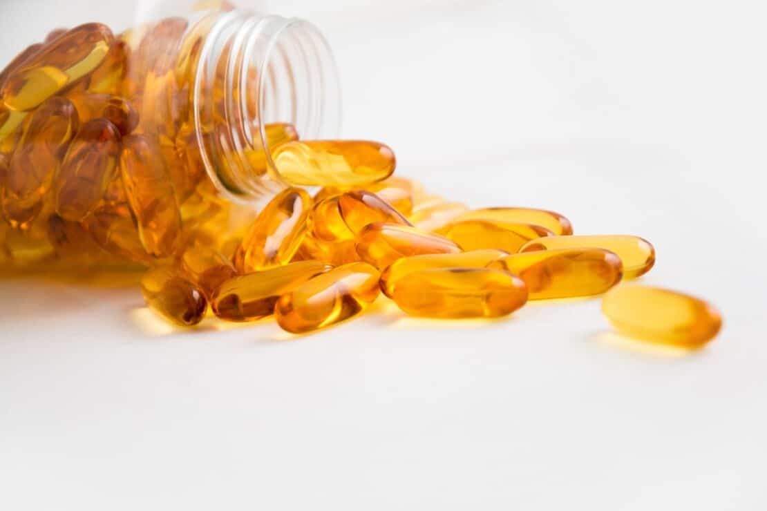 Picture of fish oil supplements.