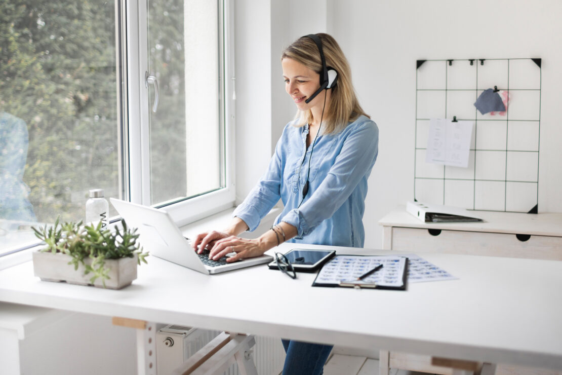 Photo of standing desk.