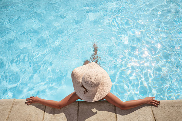 Photo of person in swimming pool.