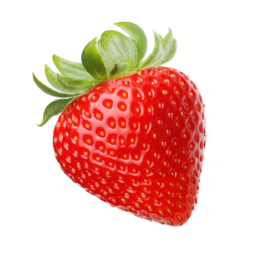 A solo strawberry.