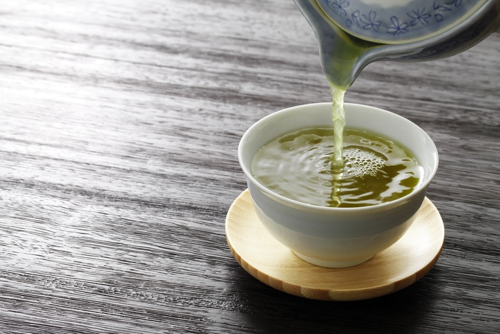 Photo of cup of green tea.
